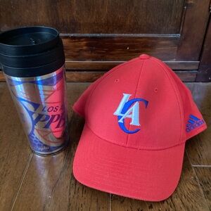 New LA Clippers cap and travel mug
